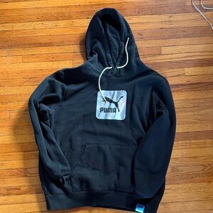 Puma Men's Black Hoodie with Logo